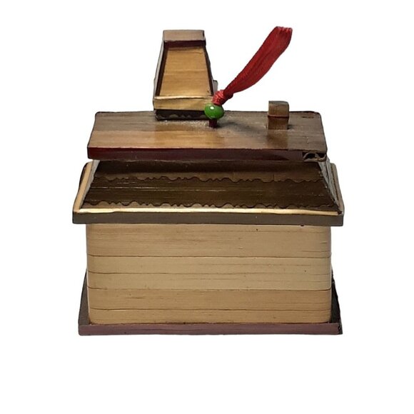 Vintage Straw House Christmas Ornament Preservation Society Newport County 1987 - Picture 2 of 5